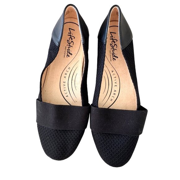 Lifestride Noami Pump Black Size 8 M Flat Loafers NWOB Active Arch Support NWOB - Picture 7 of 9